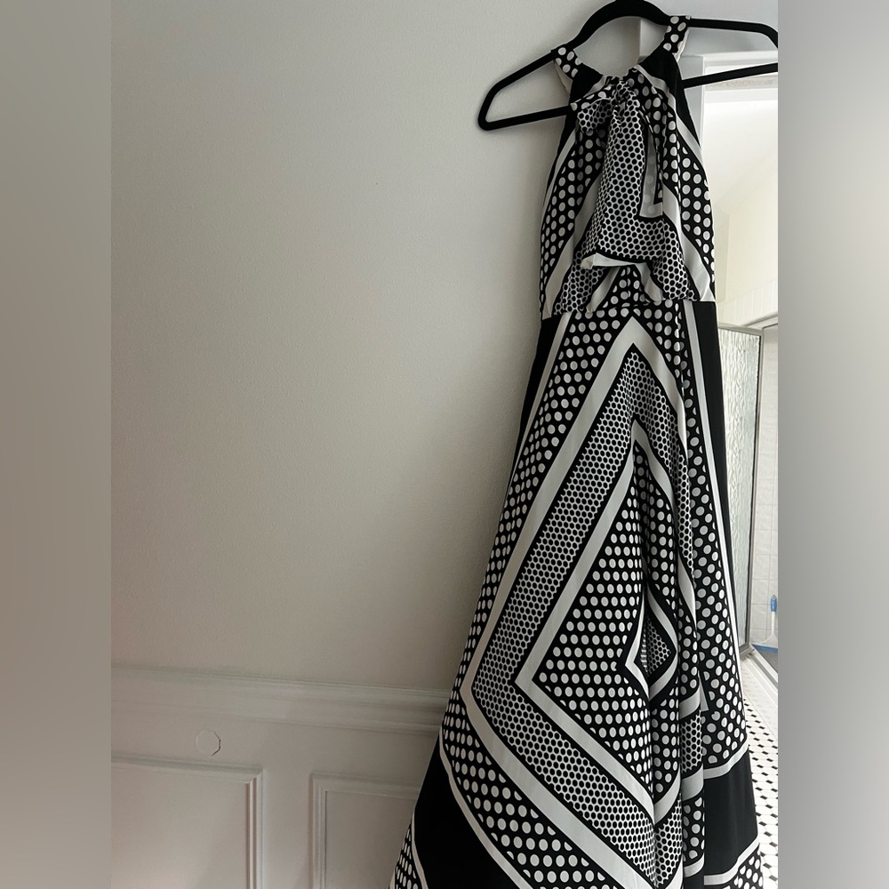 Eliza J Print Crêpe de Chine A-Line Maxi Dress | Nordstrom - Picture 3 of 5